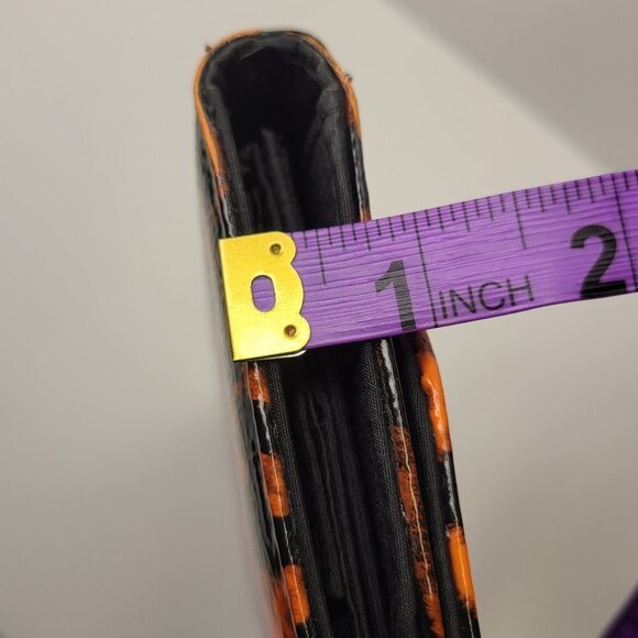 Animal Print Orange and Black Clutch Wallet Purse Travel Unisex Wallet- NWOT - Picture 5 of 7